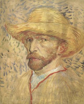 Vincent Van Gogh Self-Portrait with Straw Hat (nn04) Norge oil painting art